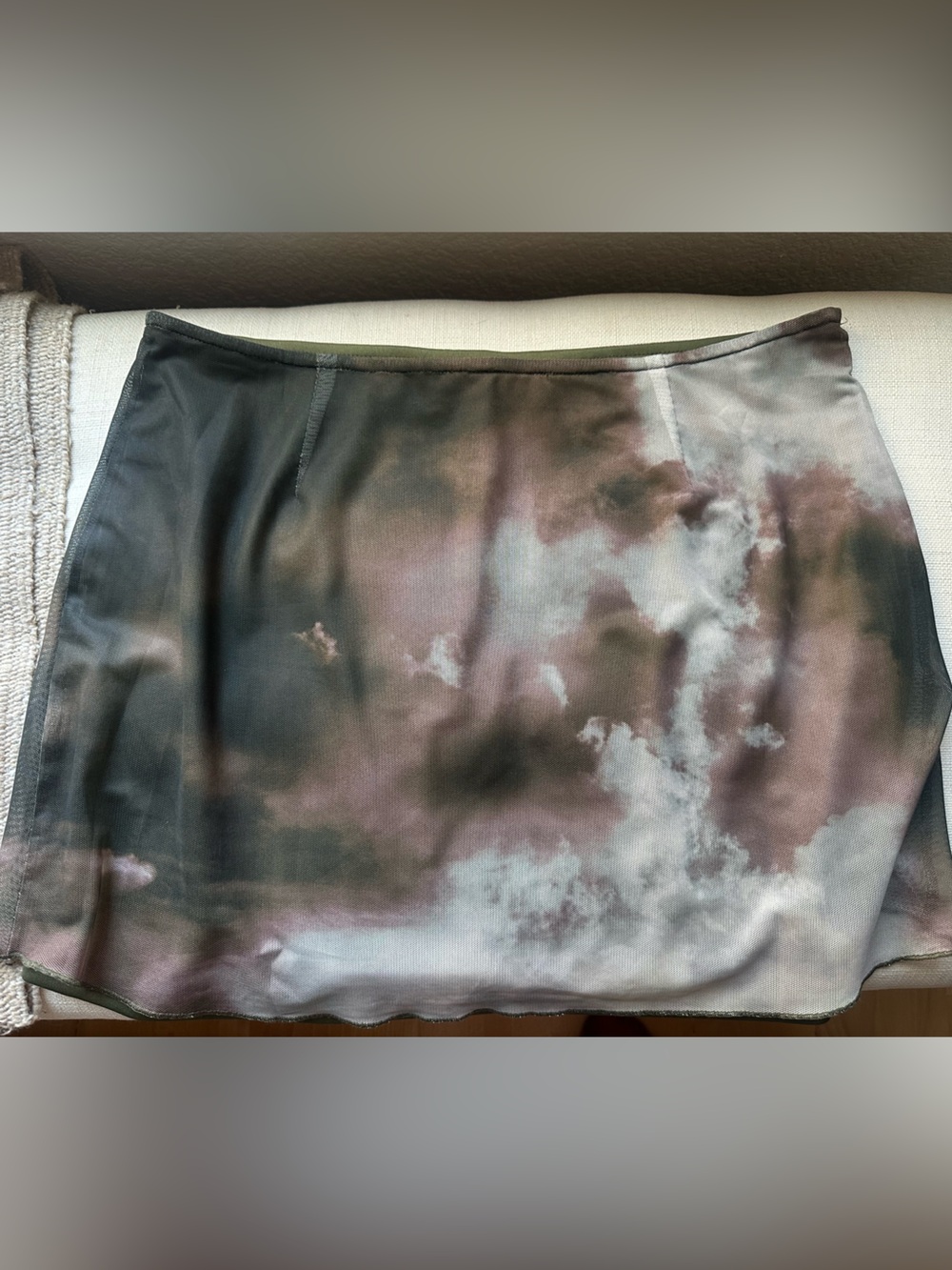 Dolls Kill Twilight Saga Mini Skirt in Olive and Taupe - Picture 3 of 3